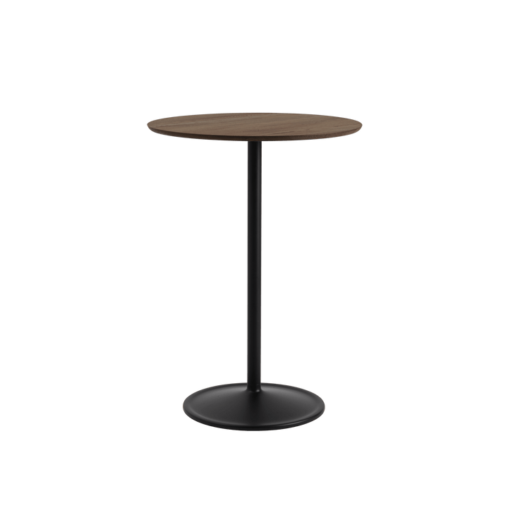Soft Café Table - Round - Muuto Table + Task - Dark Oiled Oak/Black - Tall - HORNE