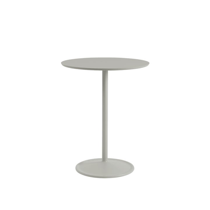 Soft Café Table - Round - Muuto Table + Task - Grey Linoleum/Grey - Medium - HORNE