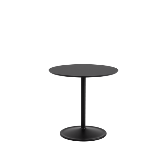 Soft Café Table - Round - Muuto Table + Task - Black Nanolaminate/Black - Low - HORNE