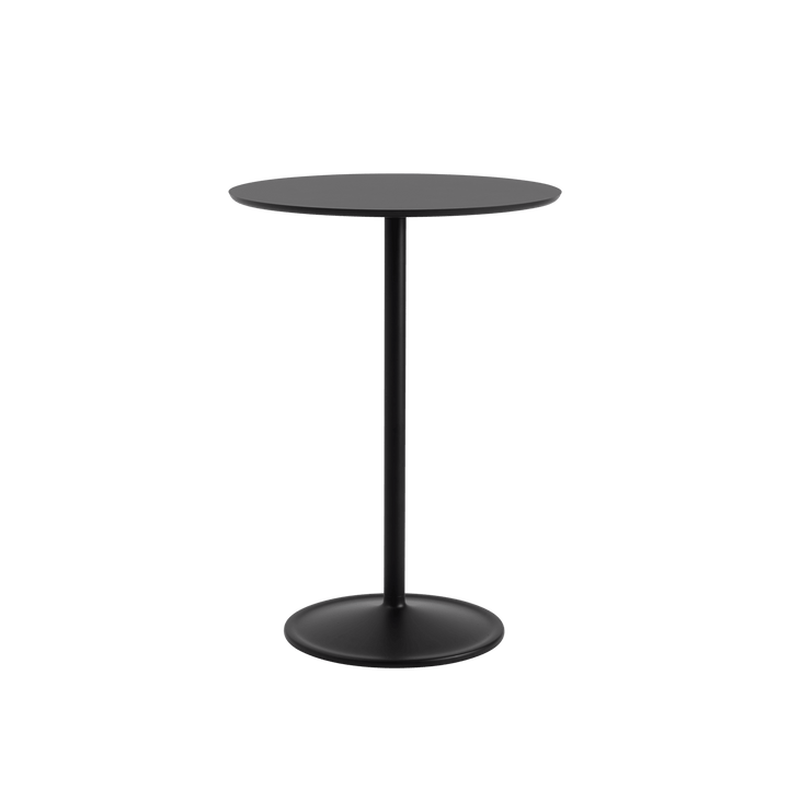 Soft Café Table - Round - Muuto Table + Task - Black Nanolaminate/Black - Tall - HORNE