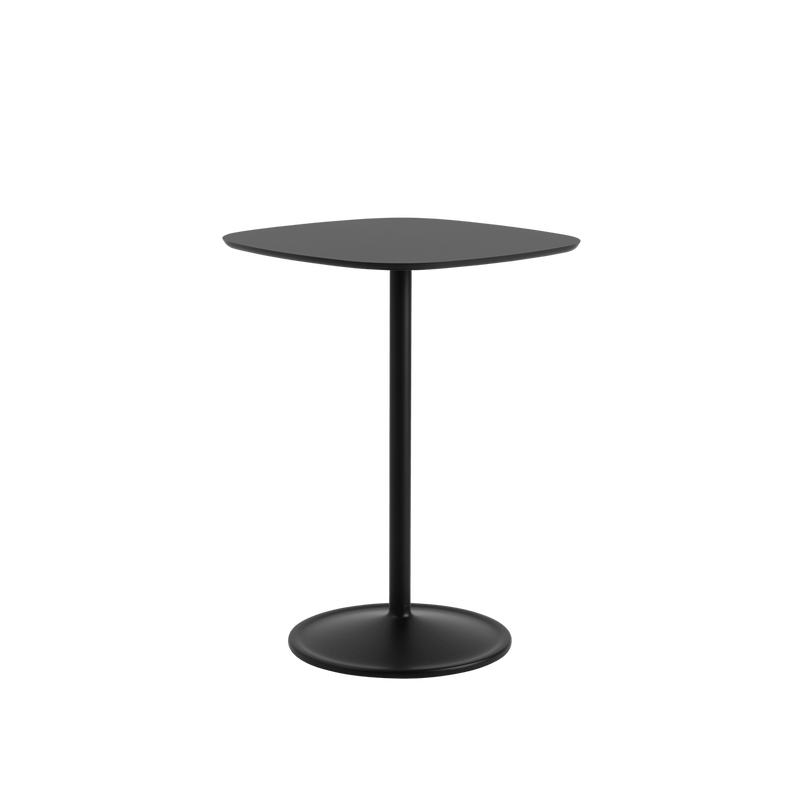 Soft Café Table - Square - Muuto Table + Task - Black Nanolaminate/Black - Low - HORNE