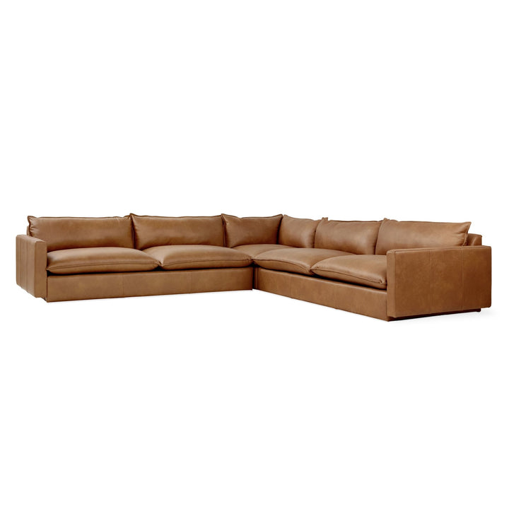 Sola Bi - Sectional - Gus* Modern - Sofas - Raleigh Chestnut Leather - HORNE