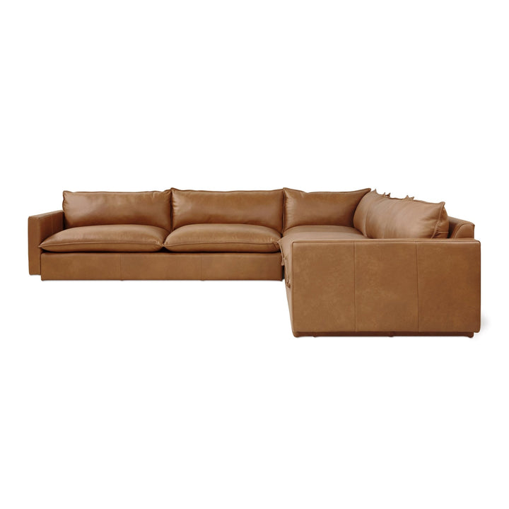 Sola Bi - Sectional - Gus* Modern - Sofas - Raleigh Chestnut Leather - HORNE