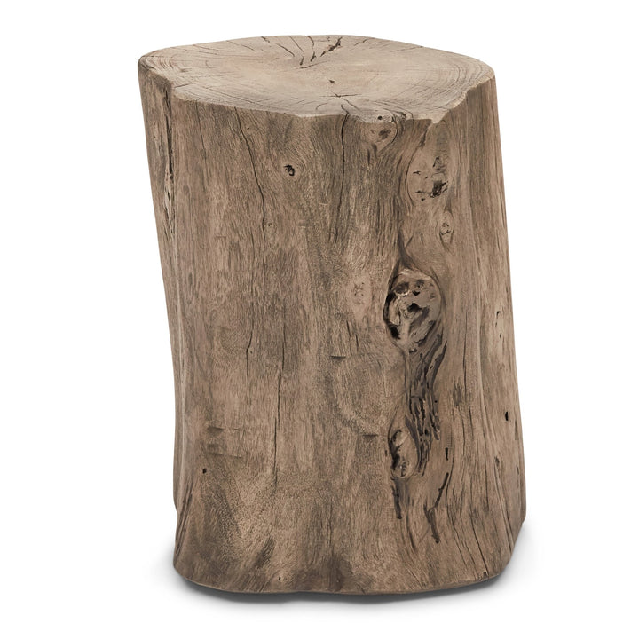 Solid Wood Stump - Urbia Stools + Benches + Ottomans - White Wash - HORNE