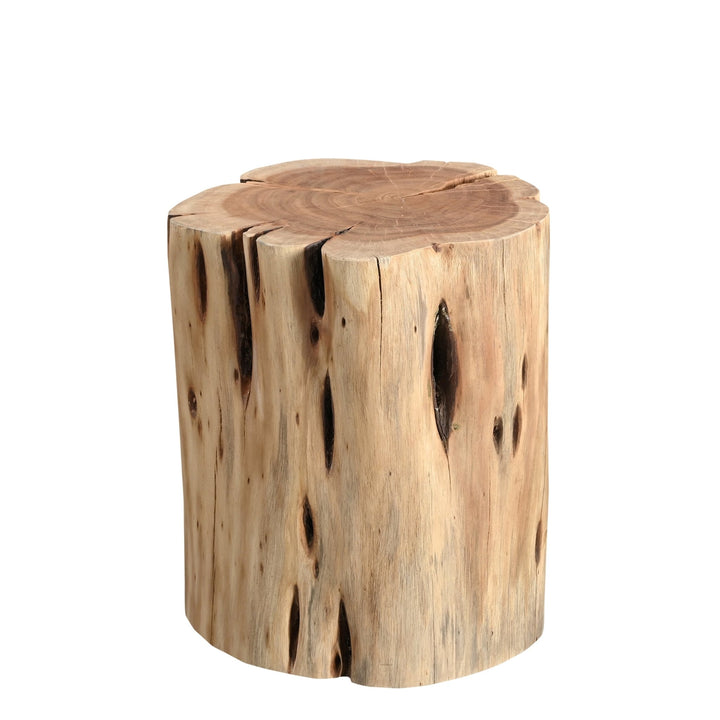 Solid Wood Stump - Urbia Stools + Benches + Ottomans - White Wash - HORNE