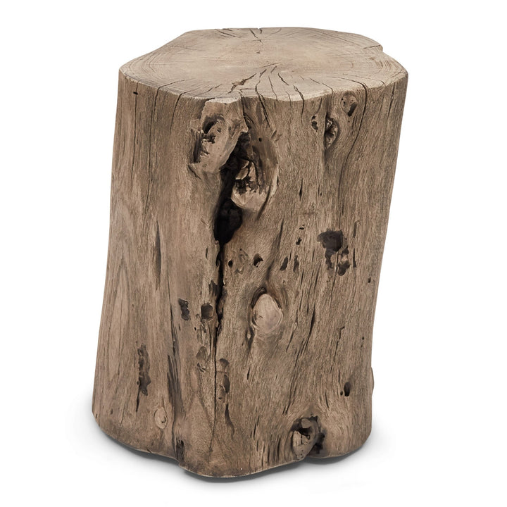 Solid Wood Stump - Urbia Stools + Benches + Ottomans - White Wash - HORNE
