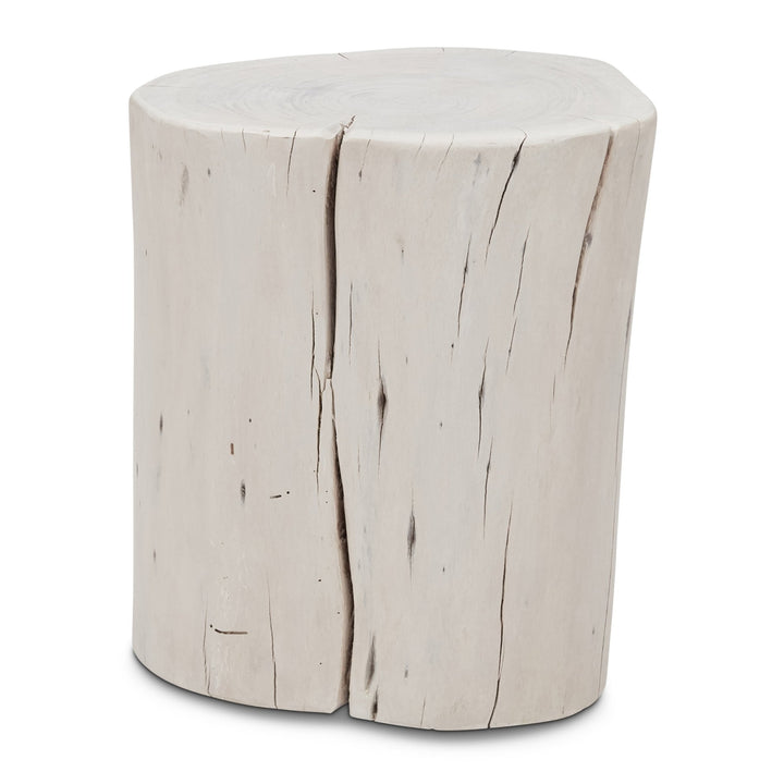 Solid Wood Stump - Urbia Stools + Benches + Ottomans - White Wash - HORNE