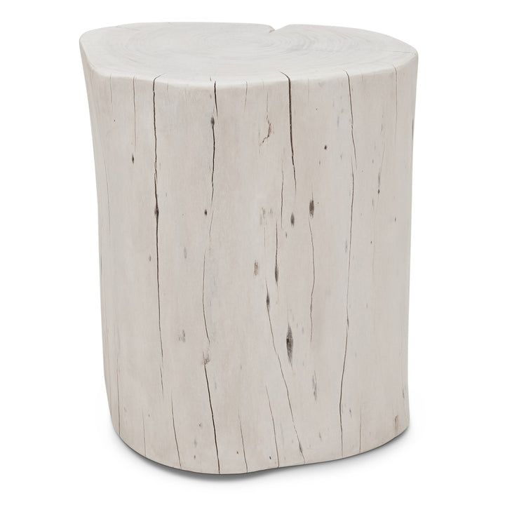 Solid Wood Stump - Urbia Stools + Benches + Ottomans - White Wash - HORNE
