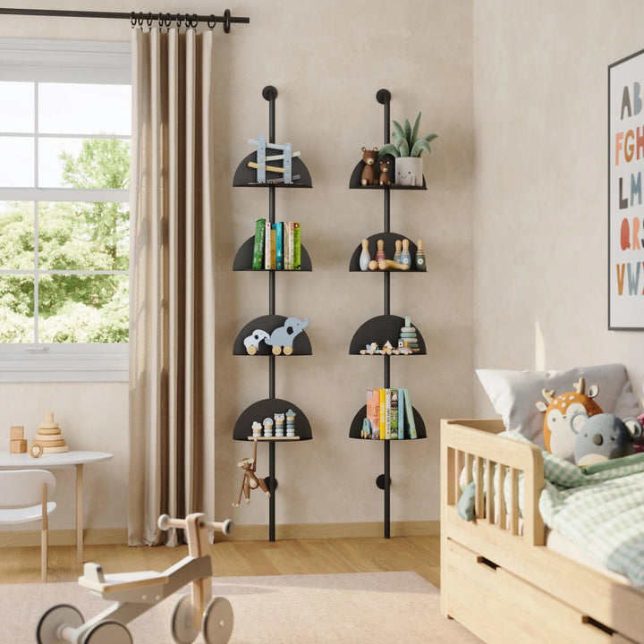 Solis Adjustable Standing Shelf - Umbra Shelving - Black - HORNE