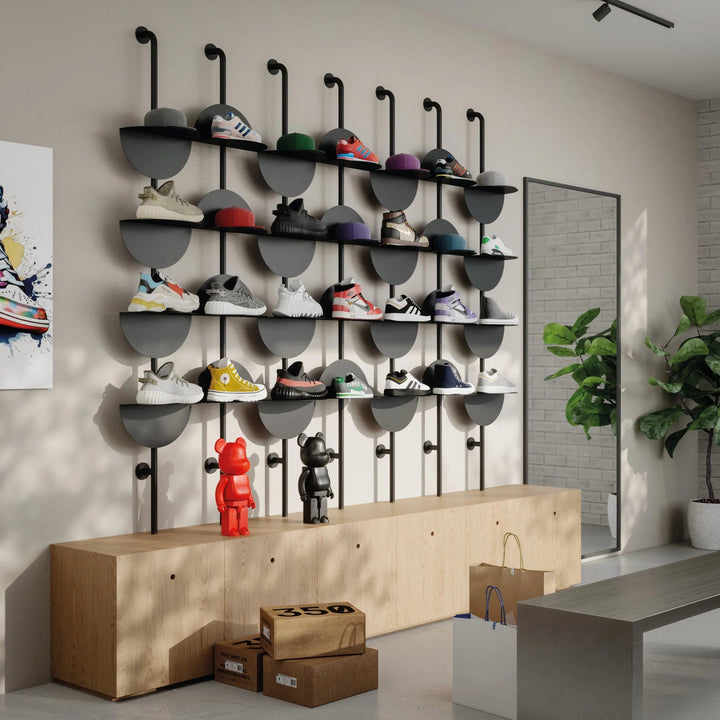 Solis Adjustable Standing Shelf - Umbra Shelving - Black - HORNE