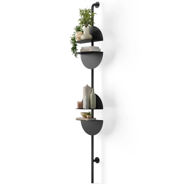 Solis Adjustable Standing Shelf - Umbra Shelving - Black - HORNE