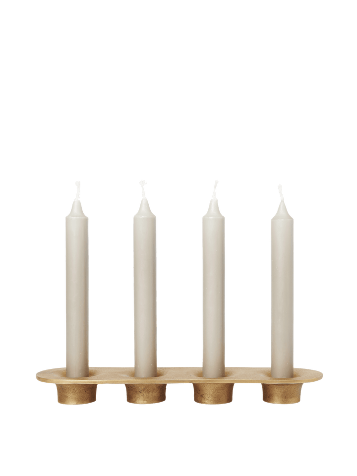 Soothe 4 Candle Holder - Ferm Living Candle Holders - Brass Finish - HORNE