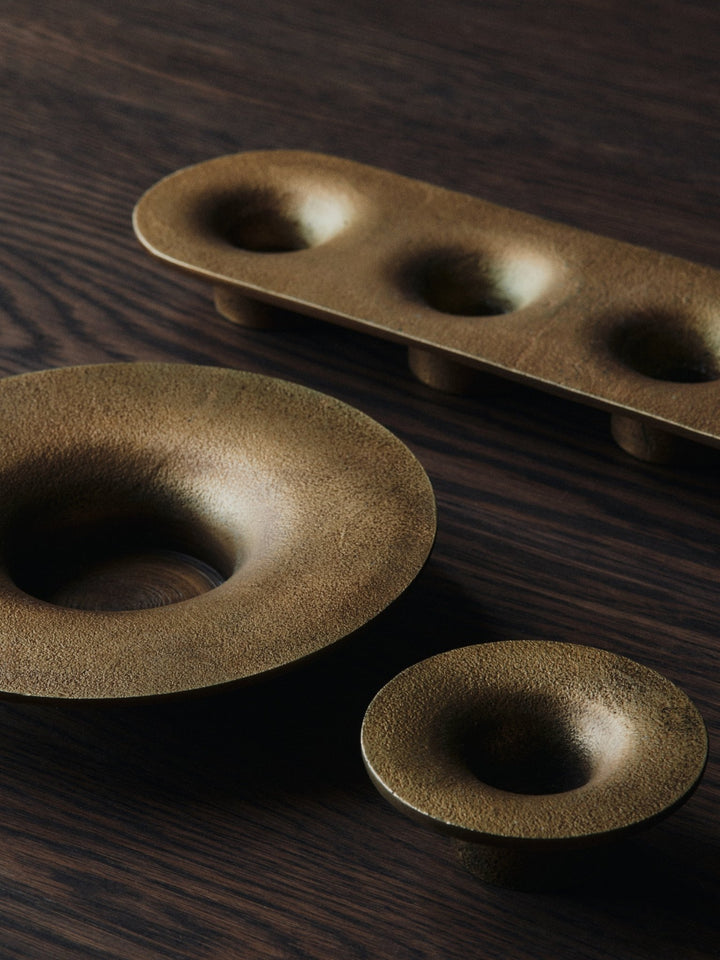 Soothe Candle Holder - Ferm Living Candle Holders - Brass Finish - HORNE