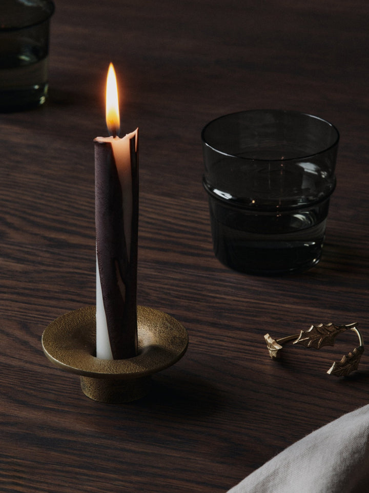 Soothe Candle Holder - Ferm Living Candle Holders - Brass Finish - HORNE