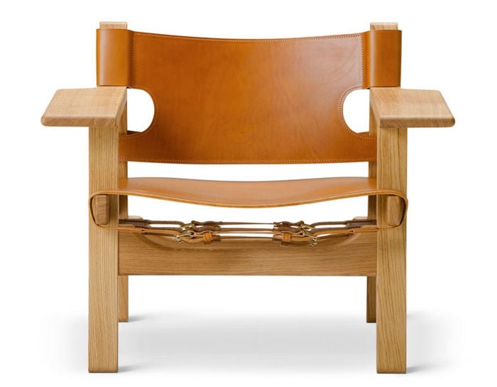 Spanish Chair - Fredericia Chairs - Natural Saddle Leather/Oiled Oak - HORNE