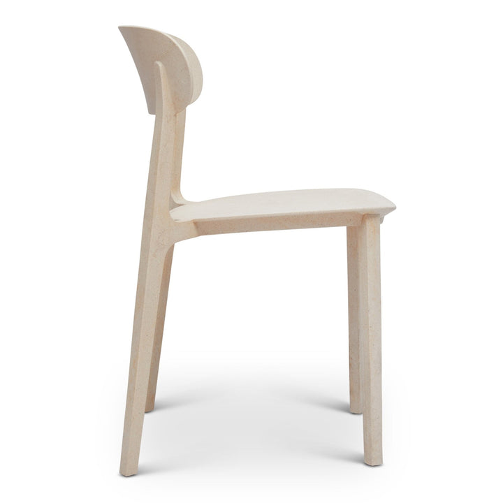 Spencer Eco - Friendly Outdoor Stacking Chair - Set of 4 - Urbia Chairs - Beige - HORNE