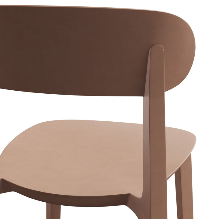 Spencer Eco - Friendly Outdoor Stacking Chair - Set of 4 - Urbia Chairs - Beige - HORNE