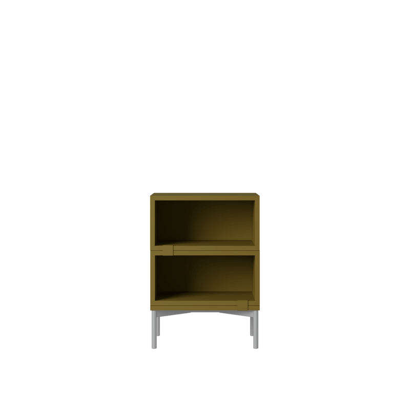 Stacked Storage System - Bedside Table - Con 1 - Muuto Tables - Brown Green - HORNE