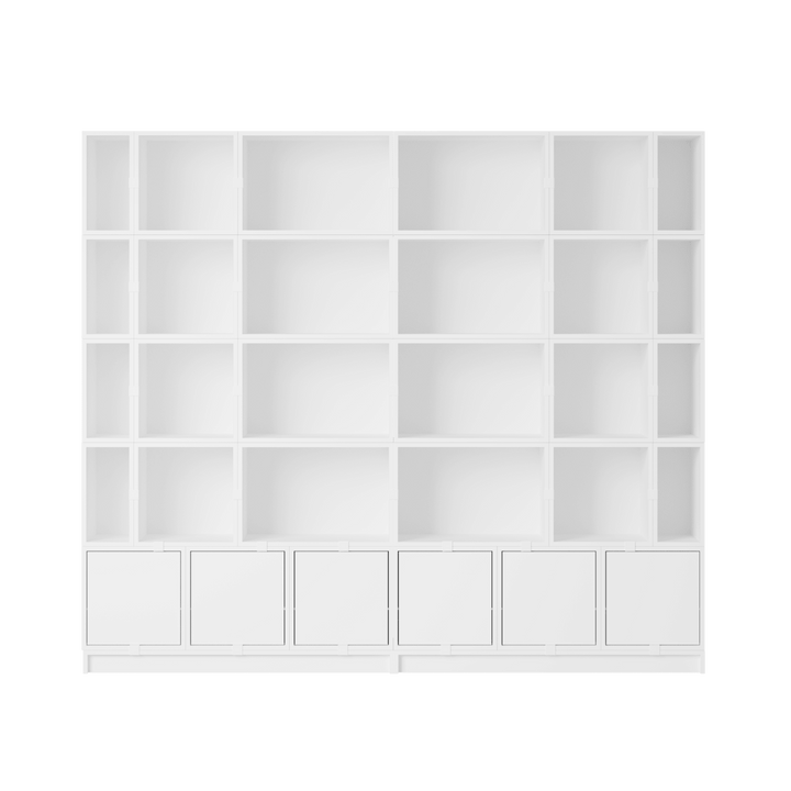 Stacked Storage System - Bookcase - Con 1 - Muuto Shelving - White - HORNE