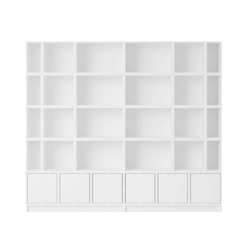 Stacked Storage System - Bookcase - Con 1 - Muuto Shelving - Brown Green - HORNE