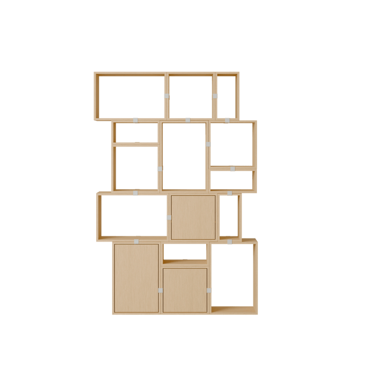 Stacked Storage System - Bookcase - Con 2 - Muuto Shelving - Oak - HORNE