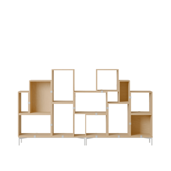 Stacked Storage System - Bookcase - Con 3 - Muuto Shelving - Oak - HORNE