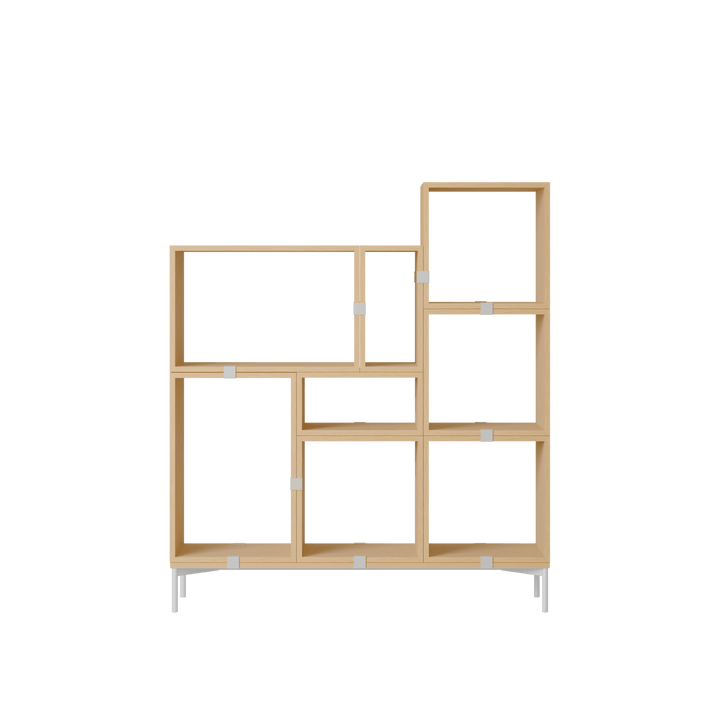 Stacked Storage System - Bookcase - Con 5 - Muuto Shelving - Oak - HORNE