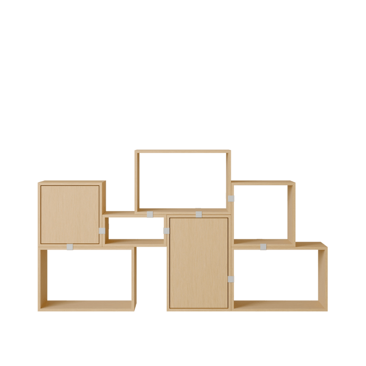 Stacked Storage System - Bookcase - Con 6 - Muuto Shelving - Oak - HORNE