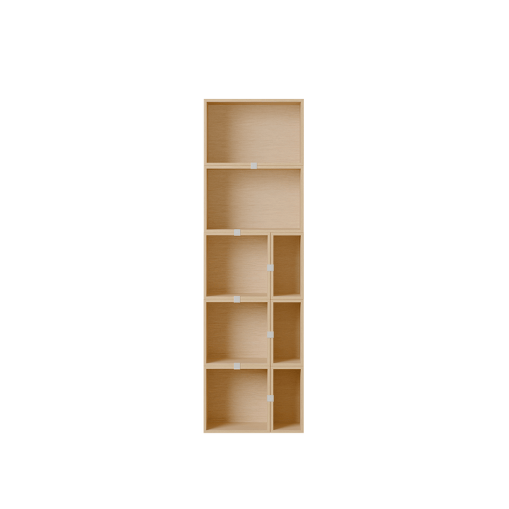 Stacked Storage System - Bookcase - Con 7 - Muuto Shelving - Oak - HORNE