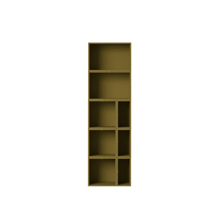 Stacked Storage System - Bookcase - Con 7 - Muuto Shelving - Brown Green - HORNE