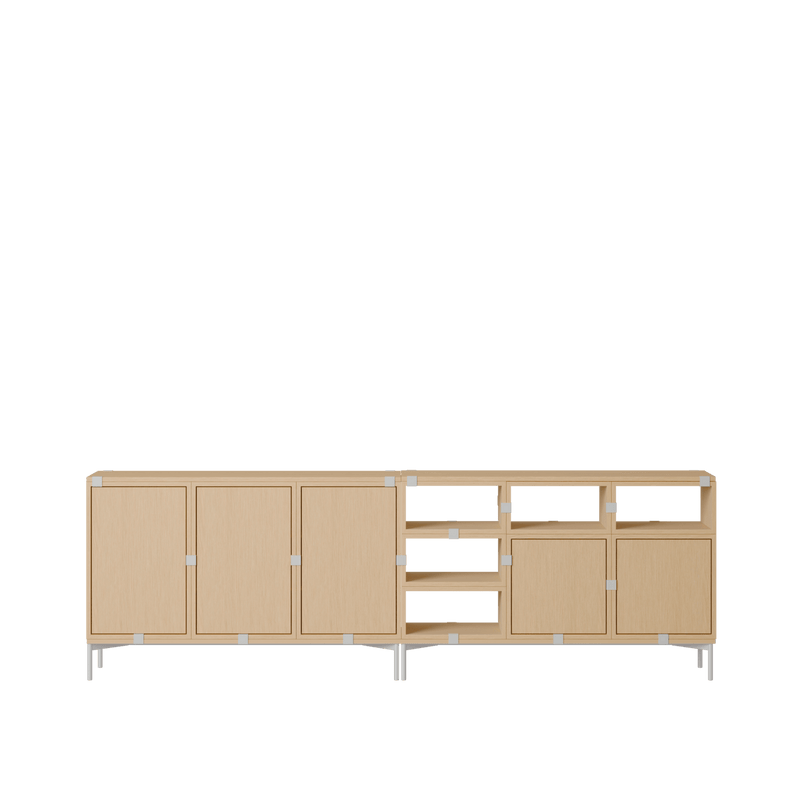 Stacked Storage System - Sideboard - Con 2 - Muuto Sideboards + Cabinets - Brown Green - HORNE