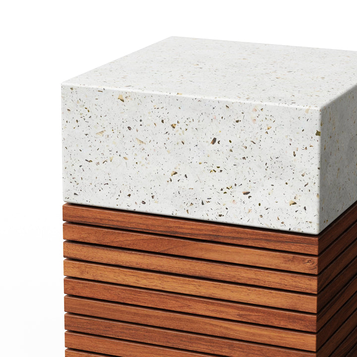 Stecca Alto Stool - Urbia Stools + Benches + Ottomans - Ivory Terrazzo - HORNE