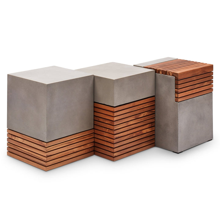 Stecca Cascata Stool - Urbia Stools + Benches + Ottomans - Ivory Terrazzo - HORNE