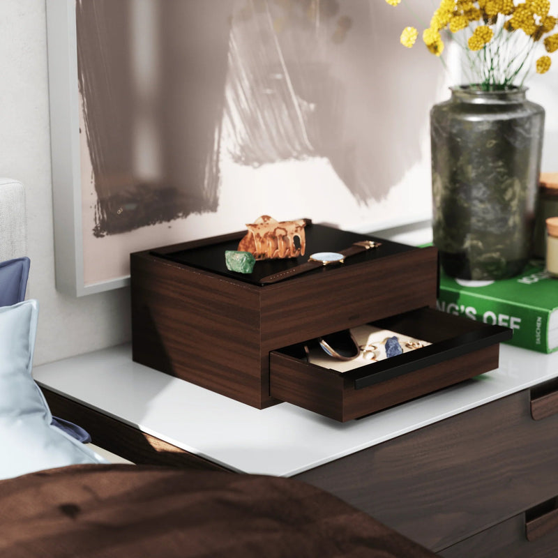 Stowit Storage Box - Umbra Storage + Organization - Black-Walnut - HORNE