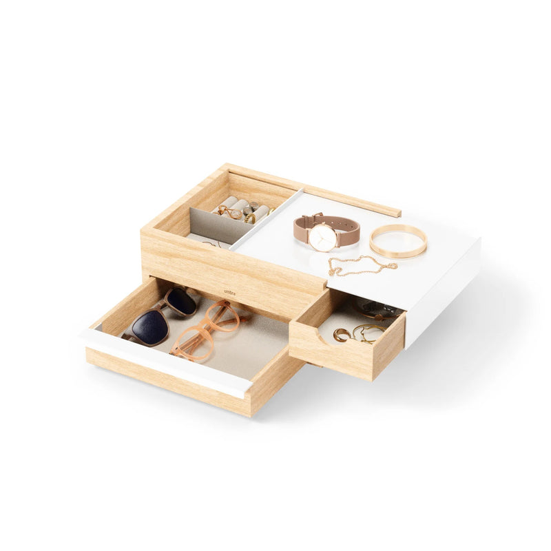 Stowit Storage Box - Umbra Storage + Organization - Black-Walnut - HORNE