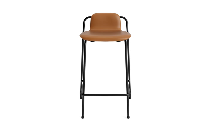 Studio Barstool 65 cm Full Upholstery - Normann Copenhagen Barstools - Ultra Leather - 41574 Brandy - HORNE