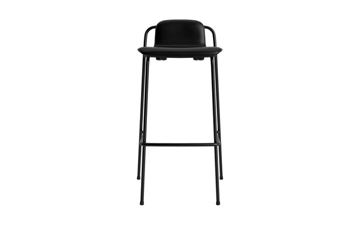 Studio Barstool 75 cm Full Upholstery Steel - Normann Copenhagen Barstools - Ultra Leather - 41574 Brandy - HORNE