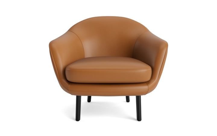 Sum Lounge Armchair Aluminum - Normann Copenhagen Lounge Chairs - Aluminum Frame - Ultra Leather - 41574 Brandy - HORNE