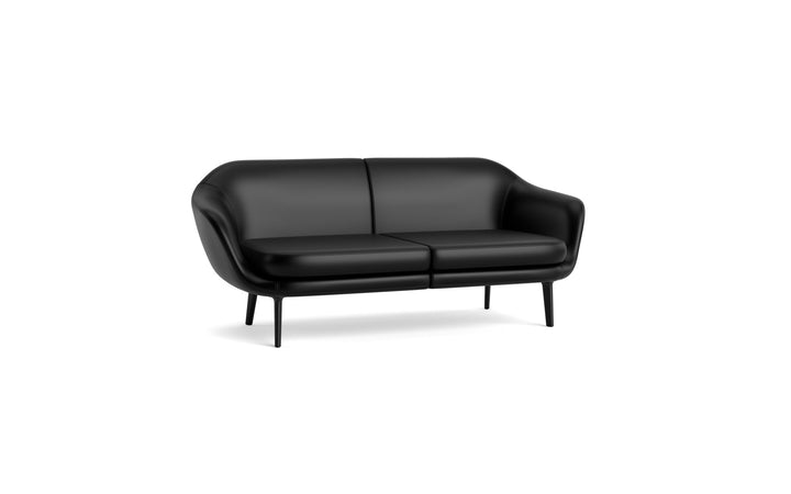 Sum Modular Sofa 2-Seater Aluminum - Normann Copenhagen Modular Sofas - Sum Modular Sofa 2-Seater Black Alu - Ultra Leather - 41599 Black - HORNE