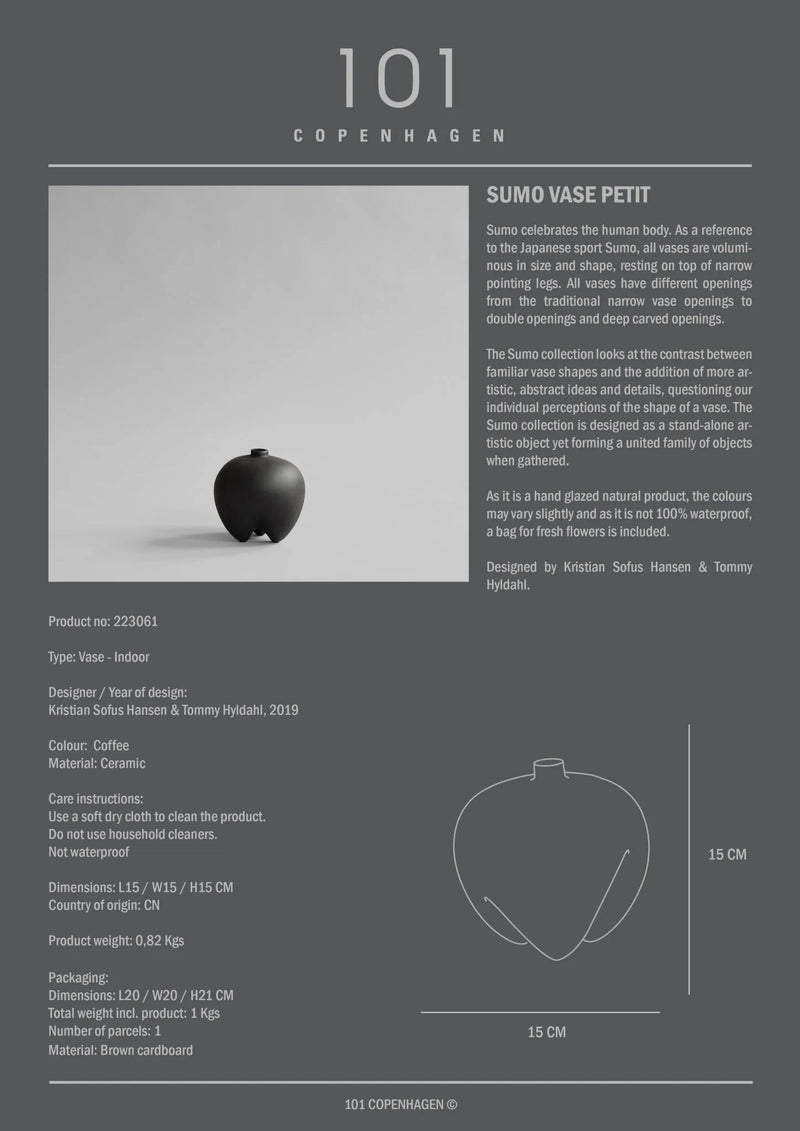 Sumo Vase - 101 Copenhagen Vases - Big - Coffee - HORNE