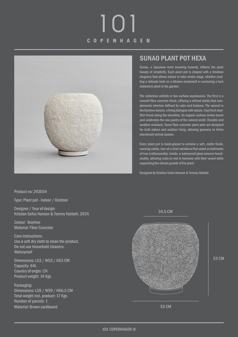 Sunao Plant Pot - 101 Copenhagen Vases - Birch - HORNE