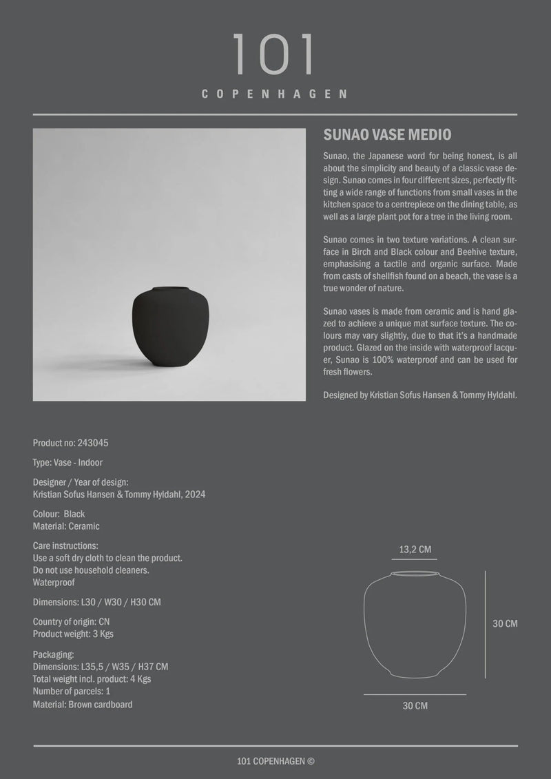 Sunao Vase - 101 Copenhagen Vases - Big - Birch - HORNE