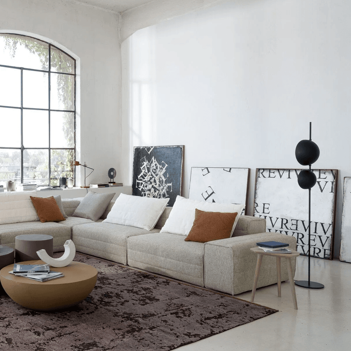 Superluna Floor Lamp - Oluce - Floor Lamps - Black - HORNE