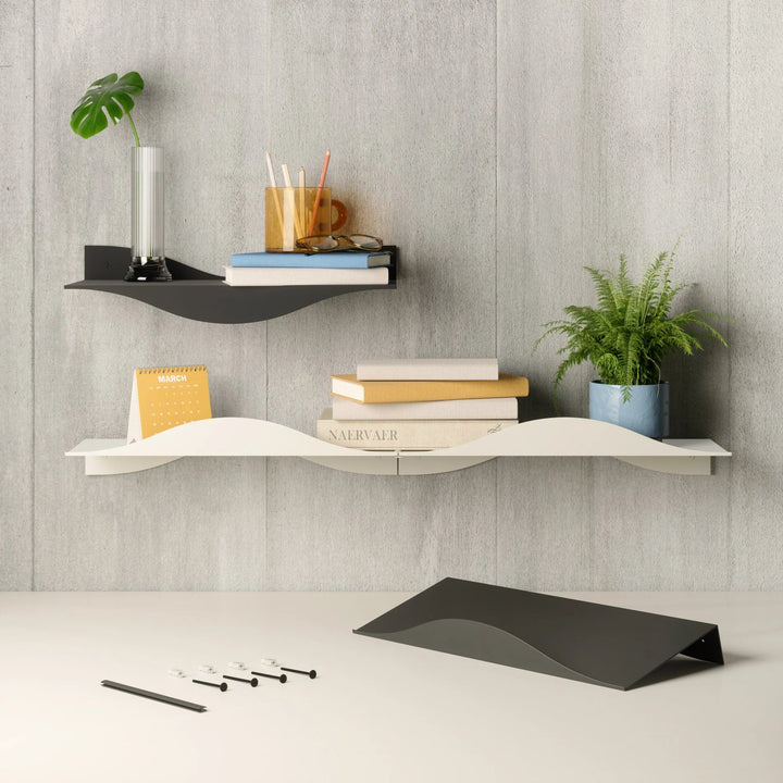 Surf Shelf - Set of 2 - Umbra Shelving - Black - HORNE
