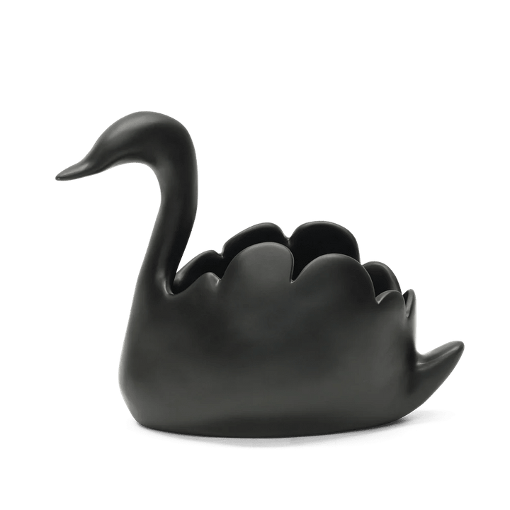 Swan Vessel - Tina Frey Decorative Objects - Large - Black - HORNE