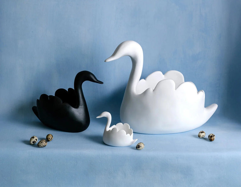 Swan Vessel - Tina Frey Decorative Objects - Small - White - HORNE