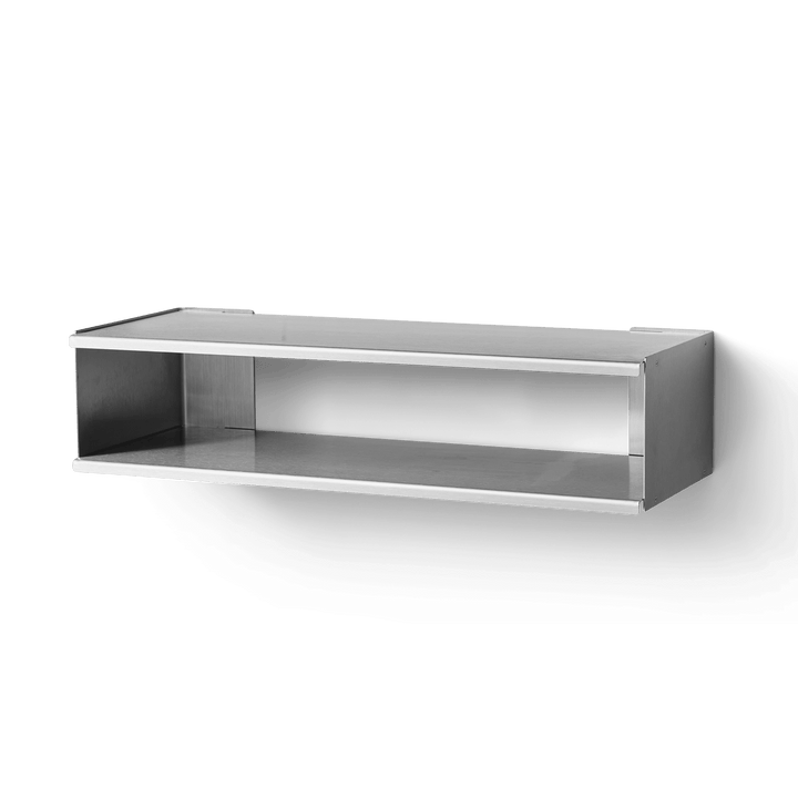 Taper Console & Shoe Rack 18 x 75 - Form + Refine Shelving - Stainless Steel Brushed - HORNE