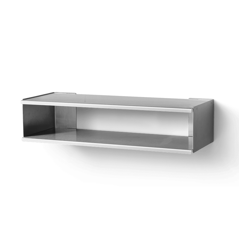 Taper Console & Shoe Rack 18 x 75 - Form + Refine Shelving - Stainless Steel Brushed - HORNE
