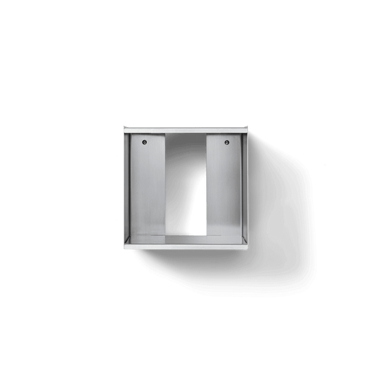 Taper Cube Box 34 x 35 - Form + Refine Shelving - Stainless Steel Brushed - HORNE