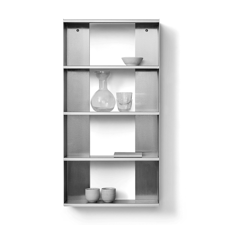 Taper Shelf 50 x 98 - Form + Refine Shelving - Stainless Steel Brushed - HORNE
